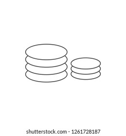 coins icon. Element of web for mobile concept and web apps icon. Thin line icon for website design and development, app development