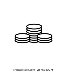 Coins icon Flat fill set collection