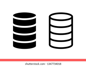 Coins icon in flat vector isolated on white background