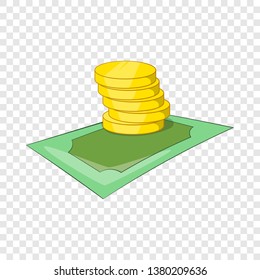 Coins icon. Isometric illustration of coins vector icon for web