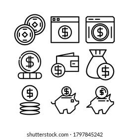 coins icon or logo isolated sign symbol vector illustration - Collection of high quality black style vector icons

