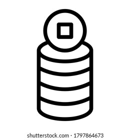 coins icon or logo isolated sign symbol vector illustration - high quality black style vector icons
