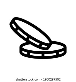 Coins icon or logo isolated sign symbol vector illustration - high quality black style vector icons
