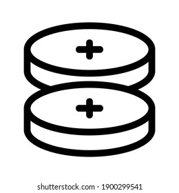 Coins icon or logo isolated sign symbol vector illustration - high quality black style vector icons
