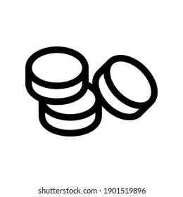 coins icon or logo isolated sign symbol vector illustration - high quality black style vector icons
