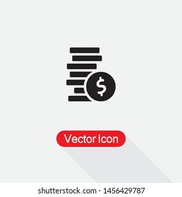 Coins Icon, Money Icon,Finance Icon Vector Illustration Eps10