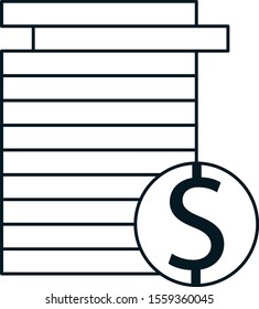 Coins icon on white background vector image