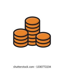 coins icon. payment icon vector design