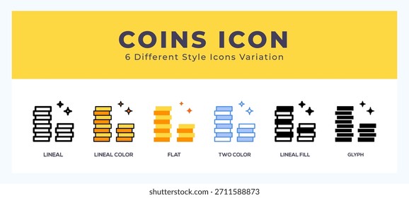 Conjunto de iconos de monedas. Elementos de diseño para el logotipo