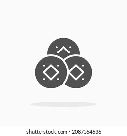 Coins icon. Solid or glyph style. Vector illustration. Enjoy this icon for your project.