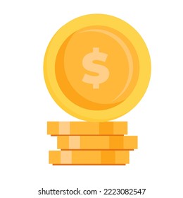 Icono de monedas, vector de monedas