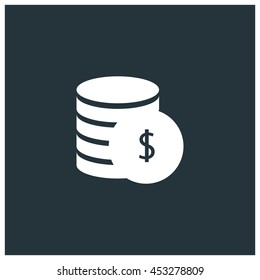 Coins icon, Vector, Dollar symbol