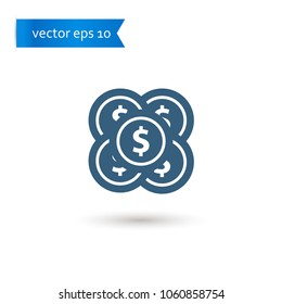 coins. coins icon. coins vector. flat style. sign design vector. sign design. Vector EPS 10