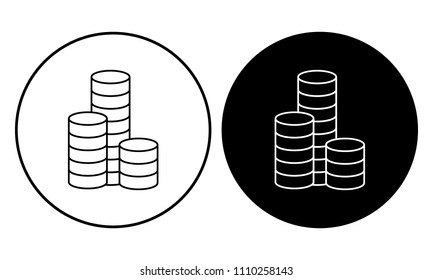 Coins icon. Vector illustration