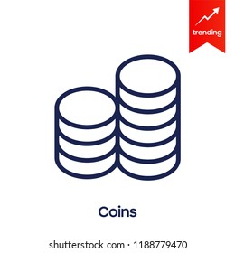 Coins icon Vector Illustration