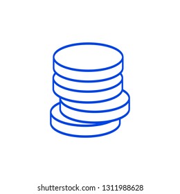 Coins icon. Vector illustration