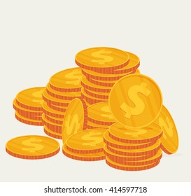 Coins icon. Vector illustration