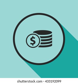 coins icon. coins vector illustration