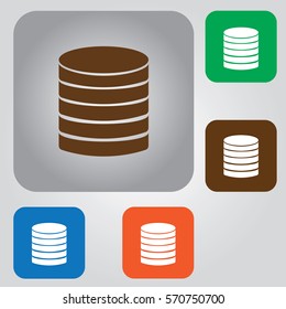 Coins Icon Vector Illustration.