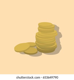 Coins icon, vector illustration design. Finance objects collection.