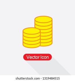 Coins Icon Vector Illustration Eps10