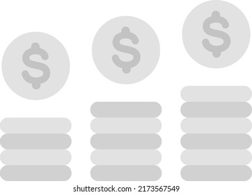 Imagen vectorial de icono Monedas. También se puede usar para negocios y economía. Adecuado para aplicaciones móviles, aplicaciones web y medios impresos.