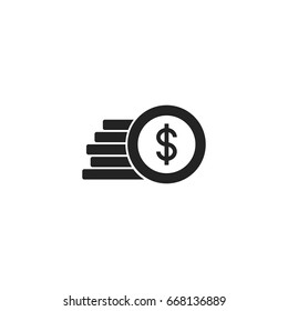 coins icon vector isolated