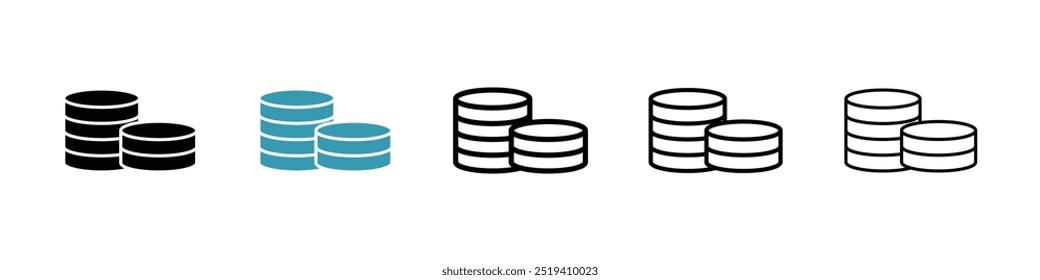Coins icon vector icon set. EPS 10