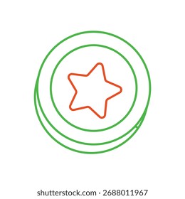 ícone Moedas com fundo branco vetor ilustração stock