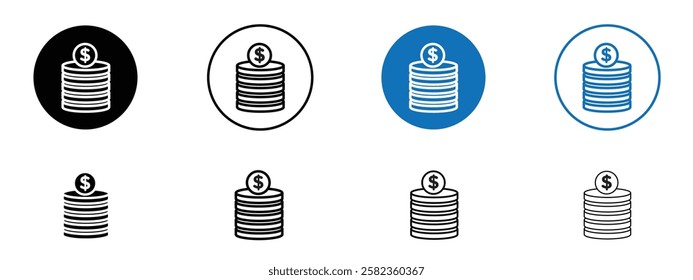 Coins icons pack vectors for app and web ui designs
