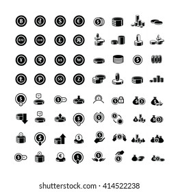 Coins icons Set 64 item