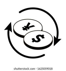 Coins Icons Set, Vector Design black color