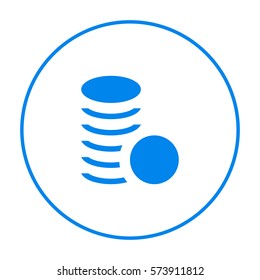 Coins isolated minimal single flat icon. Money line vector icon for websites and mobile minimalist flat design.