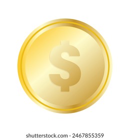 Coins isolated on white background , Vector illustration EPS 10