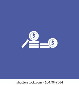 coins isolated simple solid vector icon