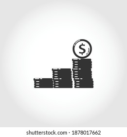coins isolated vector icon. coin business design element