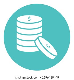 
Coins   Isolated Vector icon which can easily modify or edit
