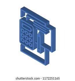 Coins isometric left top view 3D icon