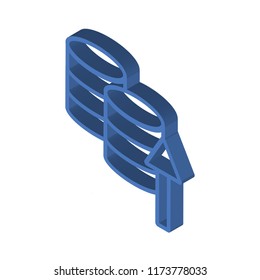 Coins isometric left top view 3D icon
