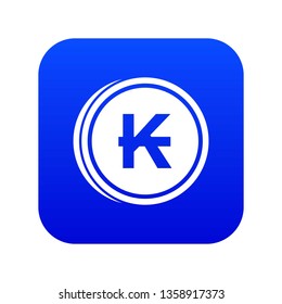 Coins lao kip icon digital blue for any design isolated on white vector illustration