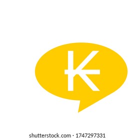 Coins lao kip icon in simple style isolated on white background. Laos is a developing country and a new star in Asia.