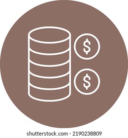 Monta la imagen vectorial de icono de círculo de línea. También se puede usar para aplicaciones web, aplicaciones móviles y medios impresos.