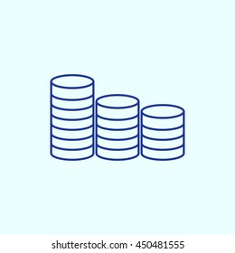 Coins Line icon. Eps-10.