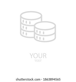 coins line icon, outline vector illustration.