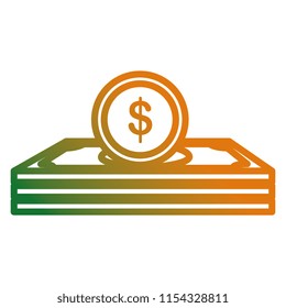 coins money with bills