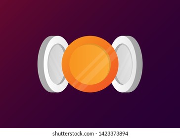 Coins Money Cash Gold and Silver Vector Illustration