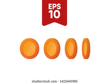 Coins Money Cash Golden Vector Illustration
