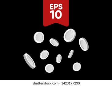 Coins Money Cash Silver Vector Illustration