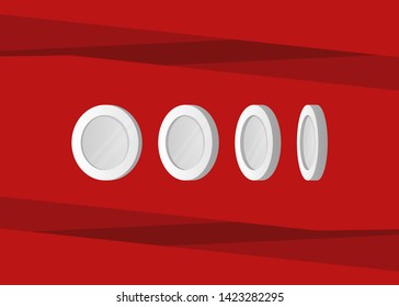 Coins Money Cash Silver Vector Illustration