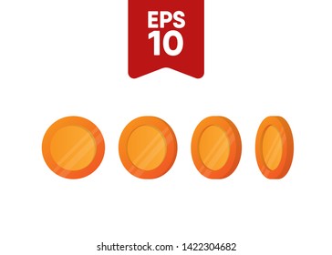 Coins Money Golden Vector Illustration